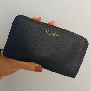 Navy blue Coach wristlet